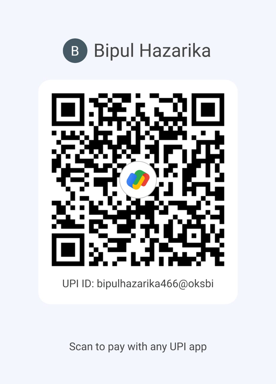 Bipul Hazarika UPI QR code one